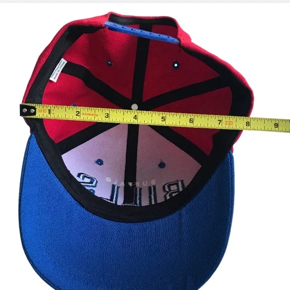 🌟SOLD🌟Buffalo Bills Mens Red And Blue NFL Budweiser Adjustable Baseball Hat - Picture 11 of 12